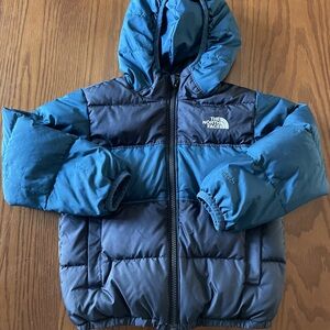 The North Face Blue and Navy Reversable Puffer Jacket